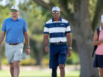 Tiger Woods Walks Course with Son at Nicklaus Junior Championship