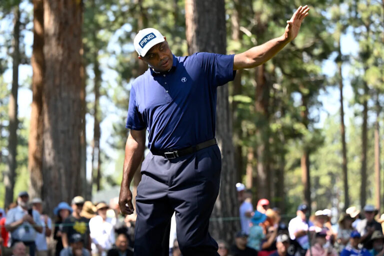 Charles Barkley Holes Out for Eagle in Best Round at American Century Championship